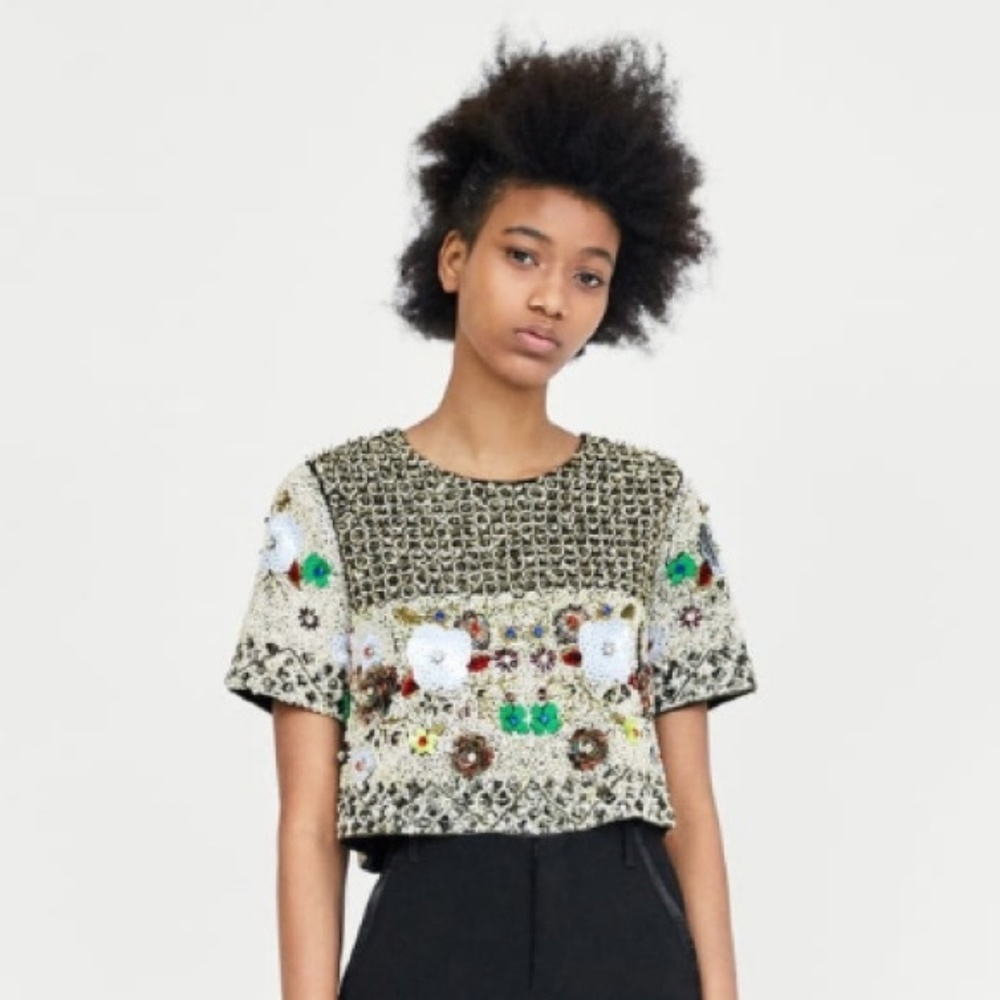 Limited edition Zara embellished top